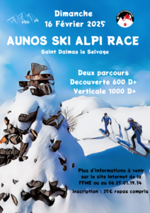 Dimanche 16 février Aunos ski alpi Race